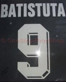 Batistuta #9 98 99 Fiorentina Football Shirt Name Set