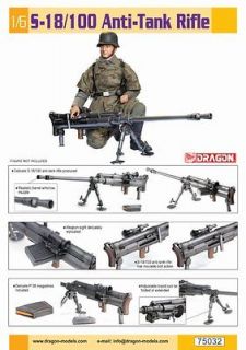   German 1/6 scale for 12 Figures S 18/100 Anti Tank Rifle Kit 75032