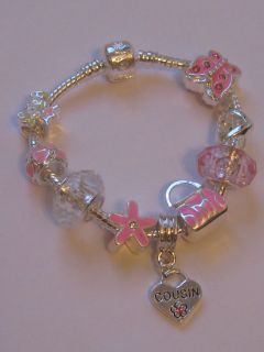   AND CHILDRENS COUSIN CHARM BRACELET AND CHARMS IN GIFT BAG  3 SIZES