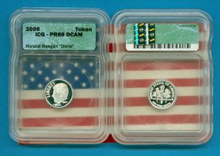   USA   World Silver coins  2006 Ronald Reagan Silver Dime  (PF68