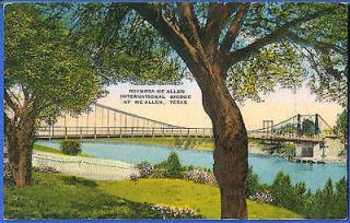 McAllen Texas TX 1940s Reynosa Mexico McAllen Texas Bridge Vintage 