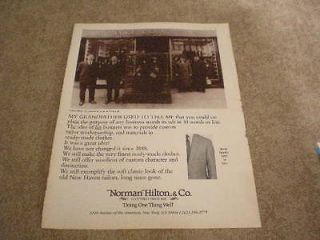 1982 Norman Hilton & Co Mens Fashion Ad