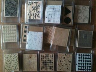 Stampin Up Big Background rubber stamps   U Pick Lots to choose from