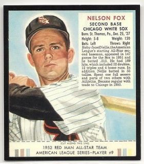1952 Red Man Chewing Tobacco Reprint   Nelson Fox   White Sox