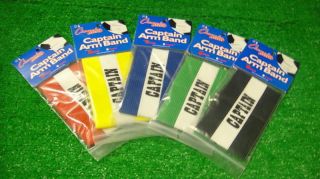 NIP Champion Junior Size Soccer Captains Arm Band Black Red Yellow 