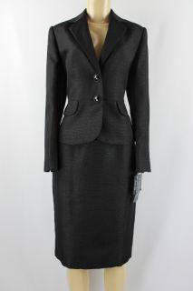Evan Picone women suit Elizabeth skirt jacket set black size 20W
