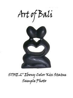 Zen Garden 2 Ebony Heart Kiss Statue Bali Carving Bali Art ST31E