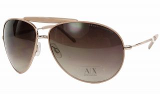 Armani Exchange AX 220/S 54R CC Unisex Beige Aviator Sunglasses with 
