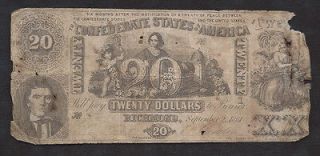 20 1861CONFEDER​ATE CIVIL WAR MONEYFINEI​NDUSTRY & BEEHIVE
