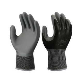 ATLAS Fit 370 Black Work Gloves LARGE L 6 Pair NEW