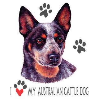 AUSTRALIAN CATTLE DOG fabric panel & paws fabric panel