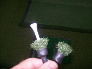 Artificial turf replacement tee plug for Optishot