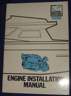 LA033 Lister Petter Marine Diesel Engine Installation Manual