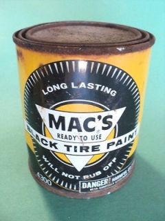 1940’s MAX Black Tire Paint Can Tire Logo Tire Advertising