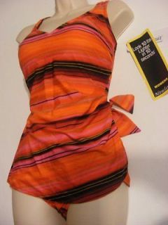 MIRACLE SUIT ONE PIECE WOMENS PINK RED BLACK SIZE 16W OR 24W NEW WITH 