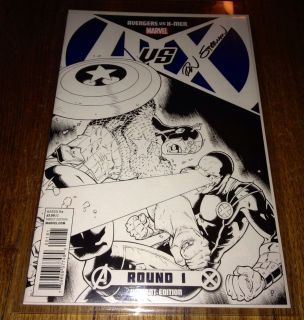 Avengers vs X Men #1 1200 Signed By Cover Artist Ryan Stegman Sketch 