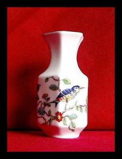 Aynsley Mini Bud Vase Pembroke Bird and Flowers Bone China England