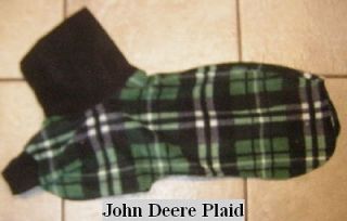 JOHN DEERE PLAID ITALIAN GREYHOUND CHINESE CRESTED JAMMIE PJ COAT 