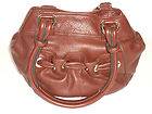 Makowsky Mahogany Berkeley Leather Tote Handbag Purs