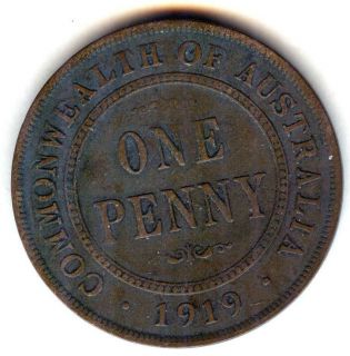C3149 AUSTRALIA COIN, ONE PENNY 1919