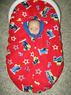   & STARS DOUBLE FLEECE BABY INFANT CAR SEAT COVER WITH FULL ZIPPER