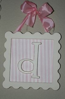 Infant Baby Girls Nursery Decor Wood Wall Letters D Initial Pink 