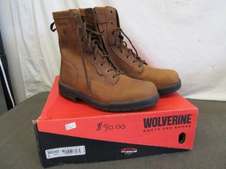 New Wolverine Work Boots Men’s –Weston 8” Tan Stl EH Zip 