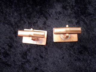 Vintage Pat Pend Unique Theme Copper Cuff Links Guys Must See These 