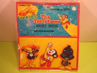 Mighty Mouse The Terrytoons Magnet set of 3 Dinky Duck Heckle/Jeckle