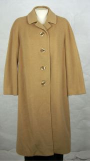 Rare J.J. ODONNELS Womens Ladies BABY CAMELS HAIR Long Coat size S ?