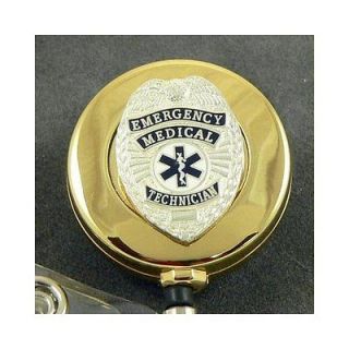 EMT Medical Technician Rescue Retractable ID Holder Badge Reel