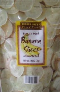 Freeze dried Banana Chips from Trader Joes Healthy Fast Food with 