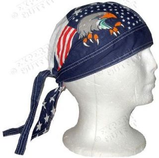 12 LOT SKULL CAP HAT USA American Eagle Flag DU DOO RAG BRAND NEW 