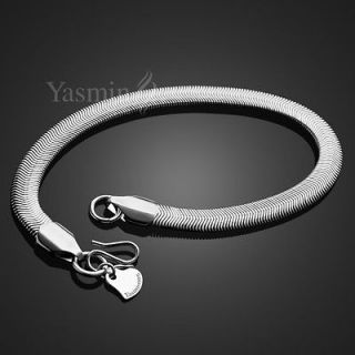 Ladys Solid Sterling Silver Snake Chain Bangle Bracelet Th202314 8