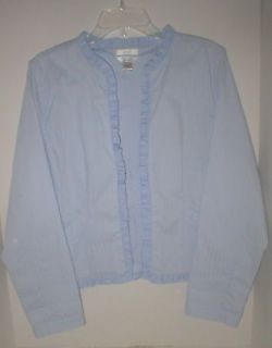 Christopher & Banks lavndr blue cotton l.s jacket M 41