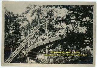 1924 Photo Wisconsin WI Baraboo 3 Little Girls Spiral Slide Prange 