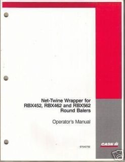 CASE/IH NET WRAPPER for ROUND BALES OPERATORS MANUAL