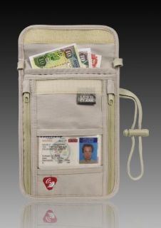 Lewis N Clark RFID Blocking Neck Stash Passport Money Holder