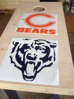 Chicago Bears Corn hole, baggo, bag toss decals, any color available 