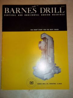 Vtg Barnes Drill Co Catalog~Barnesdril Honing Machines