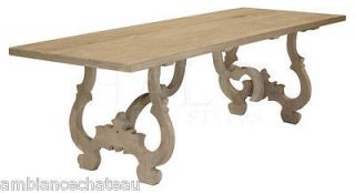 Nantes Pedestal Dining Table With Harp Style Base French Italian Style