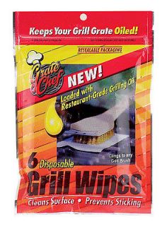 Set of 18 Grill Wipes Disposable Cleans BBQ Grill No More Food Stick 