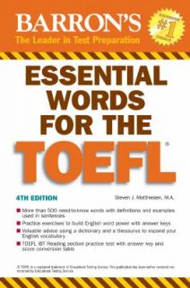 Essential Words for the TOEFL by Steven J. Matthiesen 2007, Paperback 