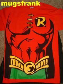 Robin Batman Muscle Dc Comics Costume With Cape T Shirt