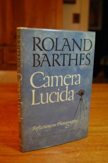 Roland Barthes CAMERA LUCIDA first American edition 1981