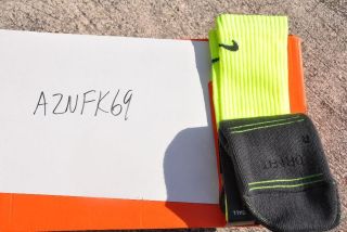Nike Elite Crew Ducks Socks Large L 8 12 Neon Green BCS OREGON Volt