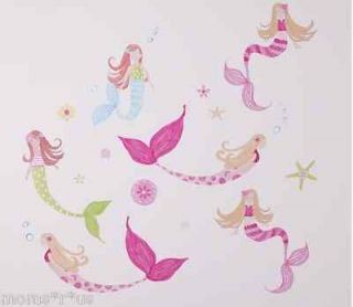 Pottery Barn Kids Mermaid Ocean Under the Sea Wall Decals New In Tube 