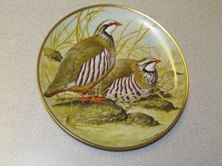 Basil Ede Gamebirds Of The World Red Legged Partridge Limoges Plate 
