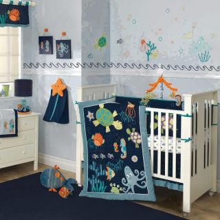 Bubbles & Squirt 5 Piece Baby Crib Bedding Set by Lambs & Ivy