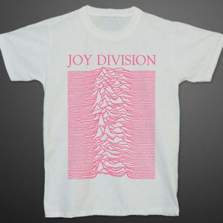 JOY DIVISION UNKNOWN PLEASURES Pink Fluorescent Ian Curtis T shirt XL